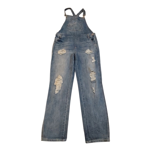 Pants - Designed By Special A In La Distressed Straight Leg Womens Overalls Size M